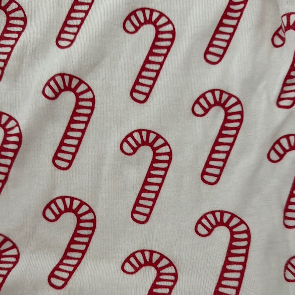 White and Red Candy Cane Pajama Set - Picture 2 of 3